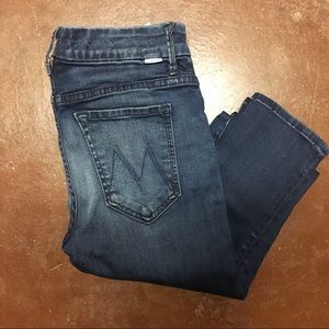 Mother high waisted button up skinny jeans